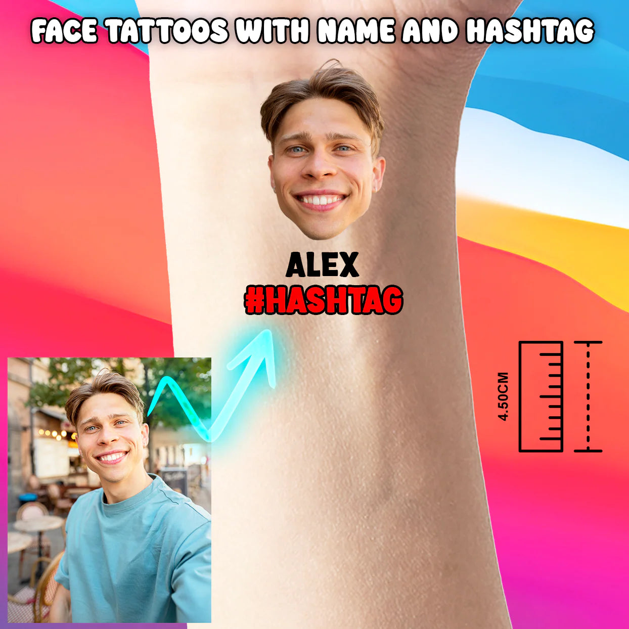 Temporäre Personalisierte JGA Tattoos mit dem Gesicht des Bräutigams – Lustige Highlights für den Junggesellinnenabschied